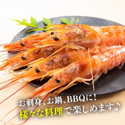 【お刺身用】有頭赤海老4kg(約80〜120尾入).BA013