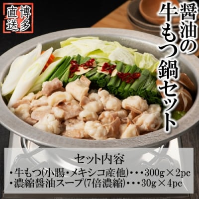 博多名物もつ鍋(醤油味4～6人前)【もつ鍋・醤油味】.ZI313