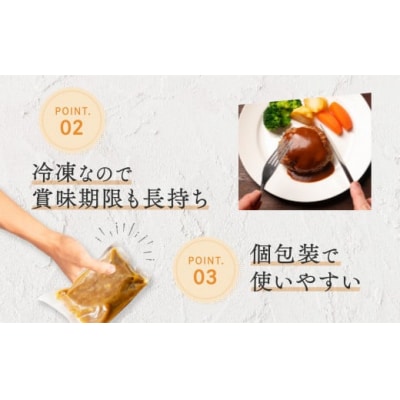 累計300万個突破記念!お試し4個.デミ&カレーハンバーグセット【150g×4個】.ZF155