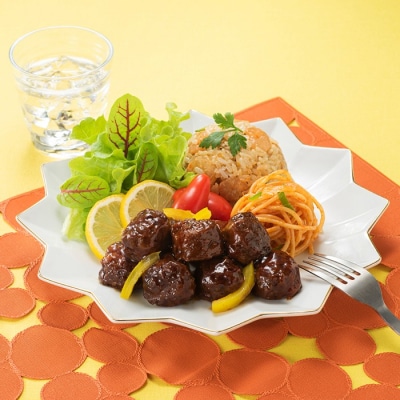 【常温で保管できる!】レトルト・チキンボール&ミートボールセット(150g×14袋).AA514