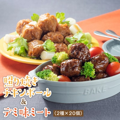 うなぎの蒲焼2尾&デミ味ミート&照り焼きチキンボール40個(2種×20個).AA318