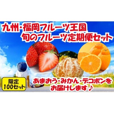 【人気】九州・福岡フルーツ王国.旬のフルーツ定期便Cセット【あまおう】.CG011
