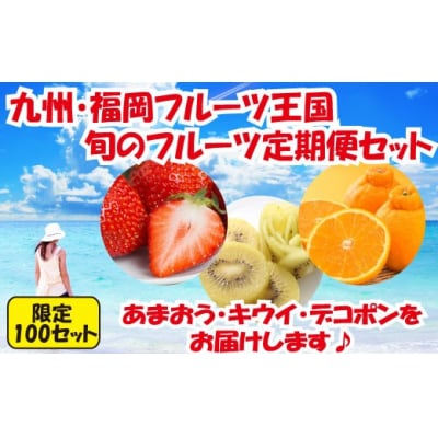 【人気】九州・福岡フルーツ王国.旬のフルーツ定期便Hセット【あまおう】【甘うぃ】.CH002