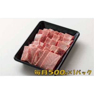 【博多和牛】A4・A5等級こくうま霜降りカルビ焼肉500g(定期便:全3回).CC002
