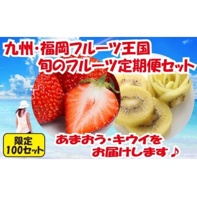 【人気】九州・福岡フルーツ王国.旬のフルーツ定期便Kセット【あまおう】【甘うぃ】.BF028