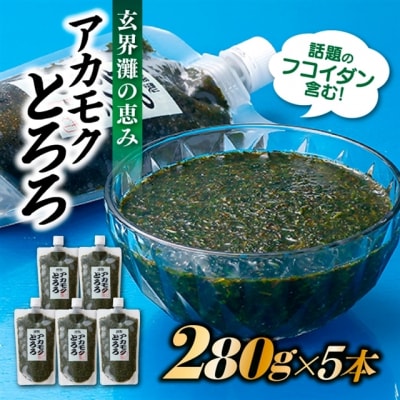 話題のフコイダン含む!玄界灘の恵みアカモクとろろ(280g×5本).B418