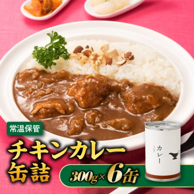 【常温で保管できる!】チキンカレー缶詰(300g×6缶).AA370