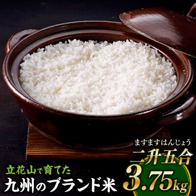 【新米】立花山・九州ブランド米・3.75キロ【二升五合(ますますはんじょう)】.AA458.01