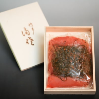 辛子めんたい昆布漬(木箱入り300g)〈博多料亭.満佐〉【辛子明太子】.AG154