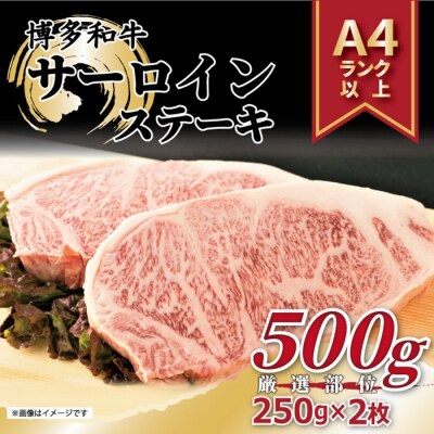 【A4～A5】博多和牛サーロインステーキ約500g(250g×2枚)【博多和牛】.AG161