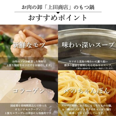 《肉屋厳選“国産牛もつ鍋”》博多もつ鍋セット(白みそ)5人前/限定50【もつ鍋・味噌味】.BA070
