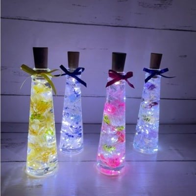 プレゼントに♪ハーバリウムレジンライト2本セット.BA055