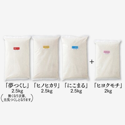 立花山で育てた九州のブランド米・味くらべ&プラスワンセット(数量限定商品).BI026