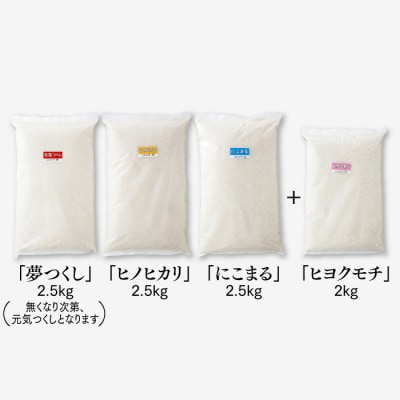 【期間限定】立花山で育てた九州のブランド米・味くらべ&プラスワンセット(数量限定商品).BF039