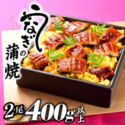 うなぎの蒲焼2尾(計400g以上)『1～2ヶ月前後でお届け!!』.AC514