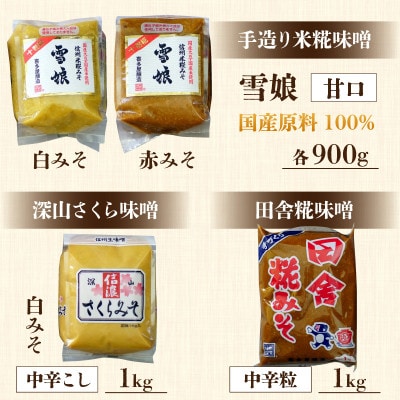 喜多屋こだわり味噌詰め合わせ4種入り