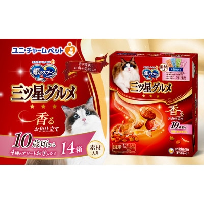 銀のスプーン三ツ星グルメ 香るお魚仕立て10歳から4種のアソート素材入り 猫[54030331]
