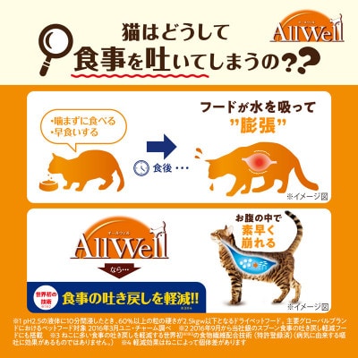 AllWell 早食いが気になる猫用 フィッシュ味 挽き小魚とささみパウダー入り[54030442]