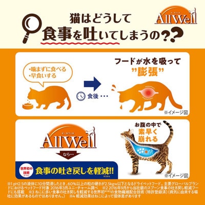 AllWell 早食いが気になる猫用 チキン味 挽き小魚とささみパウダー入り[54030443]