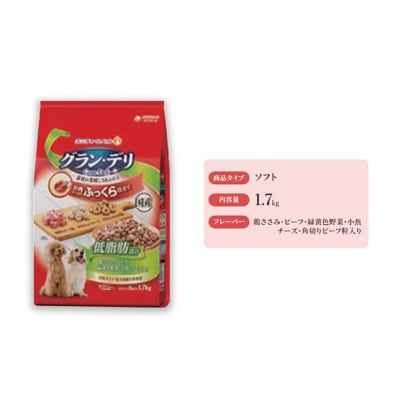 グラン・デリ ふっくら仕立て 低脂肪 鶏ささみビーフ緑黄色野菜小魚チーズ角切り[54030458]