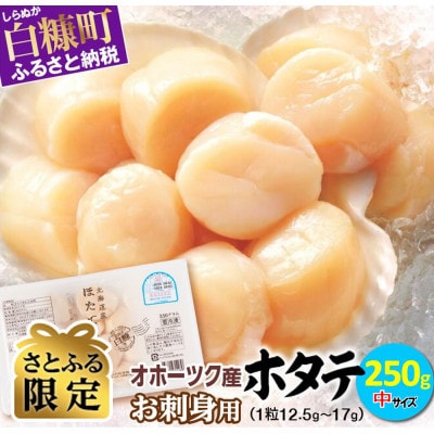 【さとふる限定】 オホーツク産 刺身用ホタテ玉冷 250g