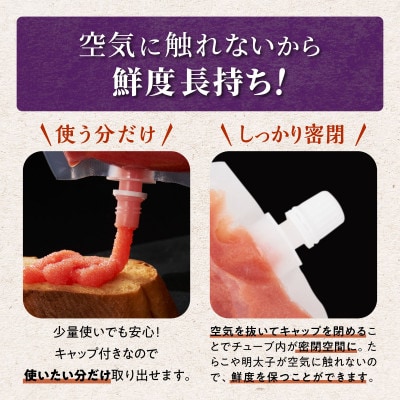 キャップ付きチューブタイプ ほぐし辛子明太子 1kg(250g×4)