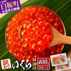 【訳あり】 鮭いくら醤油漬け 400g(200g&times;2) 小分けパック