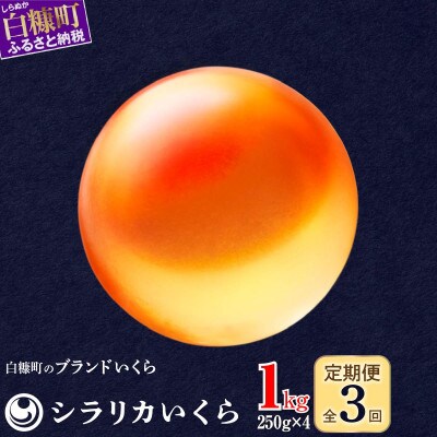 【2ヵ月毎定期便】シラリカいくら【1kg(250g×4)】全3回