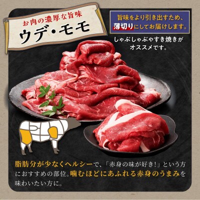 白糠牛 食べ比べセット 計1.7kg 肩ローススライス/赤身