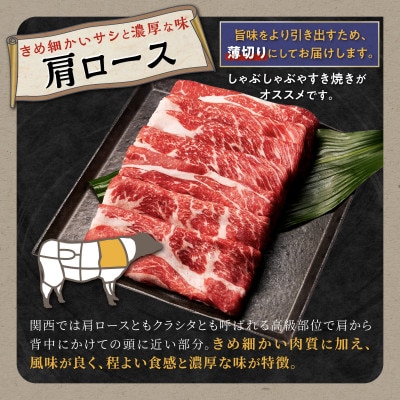 北海道産 白糠牛 肩ローススライス 1,500g(250g×6パック)