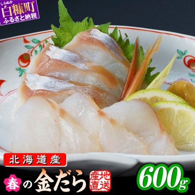 北海道産 春の金だら 真鱈 ブロック 600g