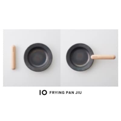 IO フライパンジュウ&ハンドルセット Mサイズ/ビーチ(ブナ材)鉄フライパン(C129)