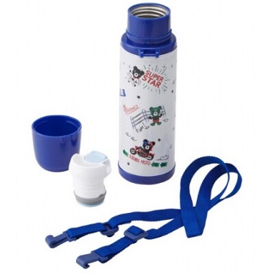 ミキハウス ダブルB ステンレスボトル(ブルー)(B177)