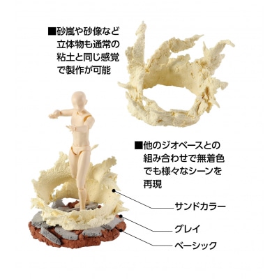 ジオラマ粘土ジオベース　サンドカラー　5個セット(24307)(A317)