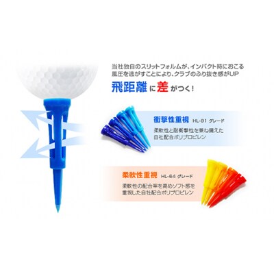 八尾ライト工業　ゴルフティー4種セット　(ゴルフ用品)(B180)