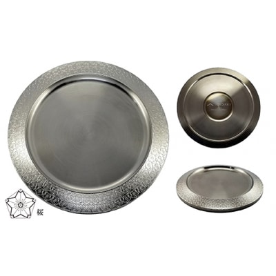 ITADAKI ボトルコースター(ステンレス/色シルバー) ワインコースター　(桜)(H119)