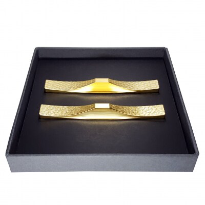 ITADAKIカトラリーレスト 箸置き2個 ステンレス 金メッキ【花文様(芍薬・ツツジ)】H152