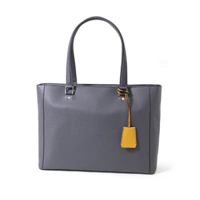 FUJITAKA レザートートバッグB4サイズ(グレー)(I152)