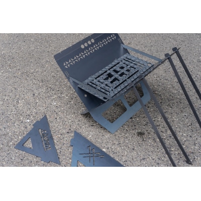 danran 500 マルチフラット焚き火台/CAMP873(キャンプ/アウトドア)H134