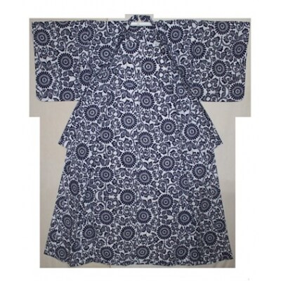 オリジナル河内木綿柄婦人用ゆかた(青)(E104)