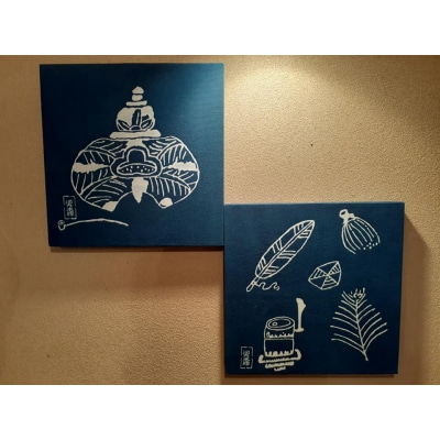 河内木綿文様、壁面装飾パネル【絵柄2】(E129)