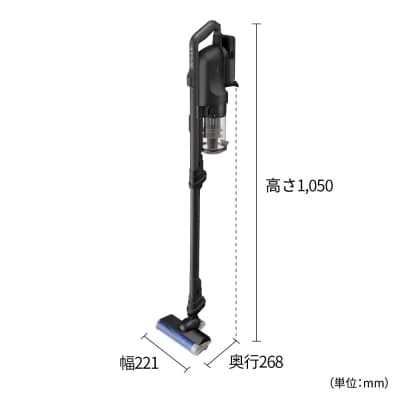 シャープ コードレススティック掃除機 EC-SR70A-B(ブラック系)(J164)