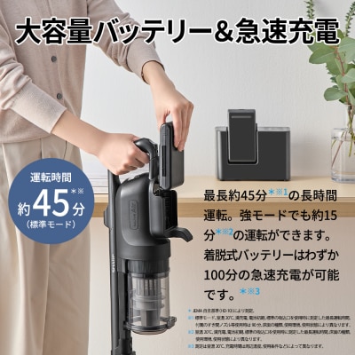 シャープ コードレススティック掃除機 EC-SR70A-B(ブラック系)(J164)