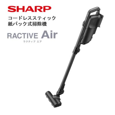 SHARP コードレススティック 紙パック式掃除機 EC-KR3-B(ブラック系)(T111)
