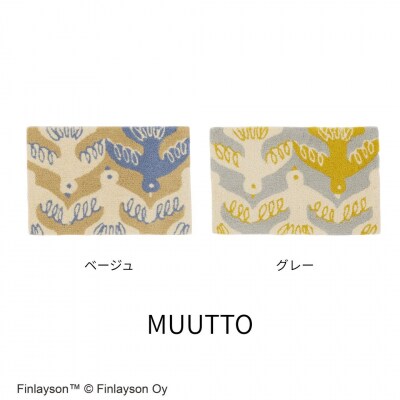 (ムート/グレー)Finlayson フィンレイソン 8柄から選べる玄関マット(N107)