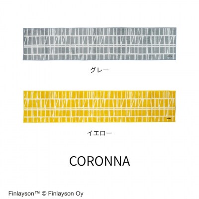 (コロナ/グレー)Finlayson 4柄から選べるキッチンマット 50×240cm(P112)