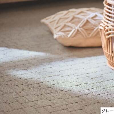 (グレー/200×250)防虫・防ダニ・防カビ・抗菌のマルチ機能デザインラグ 2サイズ(G178)