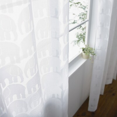 (エレファンティ)Finlayson 2柄から選べるレースカーテン 2枚組(G179)