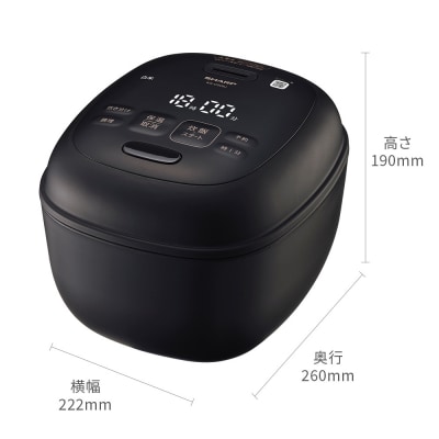 SHARP ジャー炊飯器 KS-CS05J-B(ブラック)(F168)　