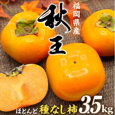 福岡県ブランド　高級柿【秋王】3.5kg【JAほたるの里】_HA1352